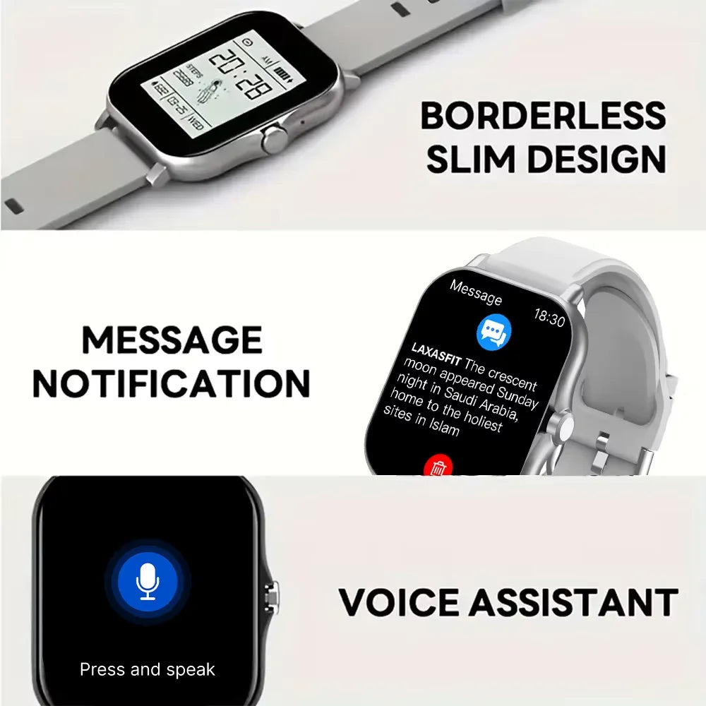 2025 New Smart Watch Bluetooth Talk Full Touch Screen Heart Rate Monitor Sports Fitness Smart Watch Men Women Gift