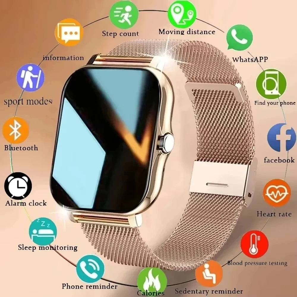 2025 New Smart Watch Bluetooth Talk Full Touch Screen Heart Rate Monitor Sports Fitness Smart Watch Men Women Gift